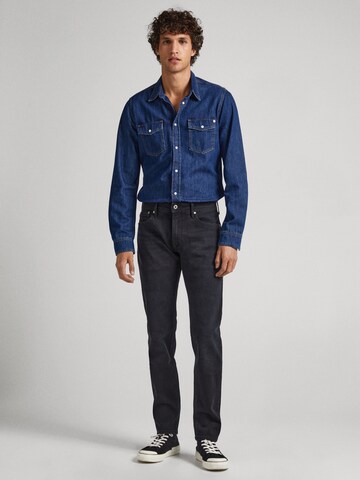 melns Pepe Jeans Piegulošs Džinsi 'Stanley'