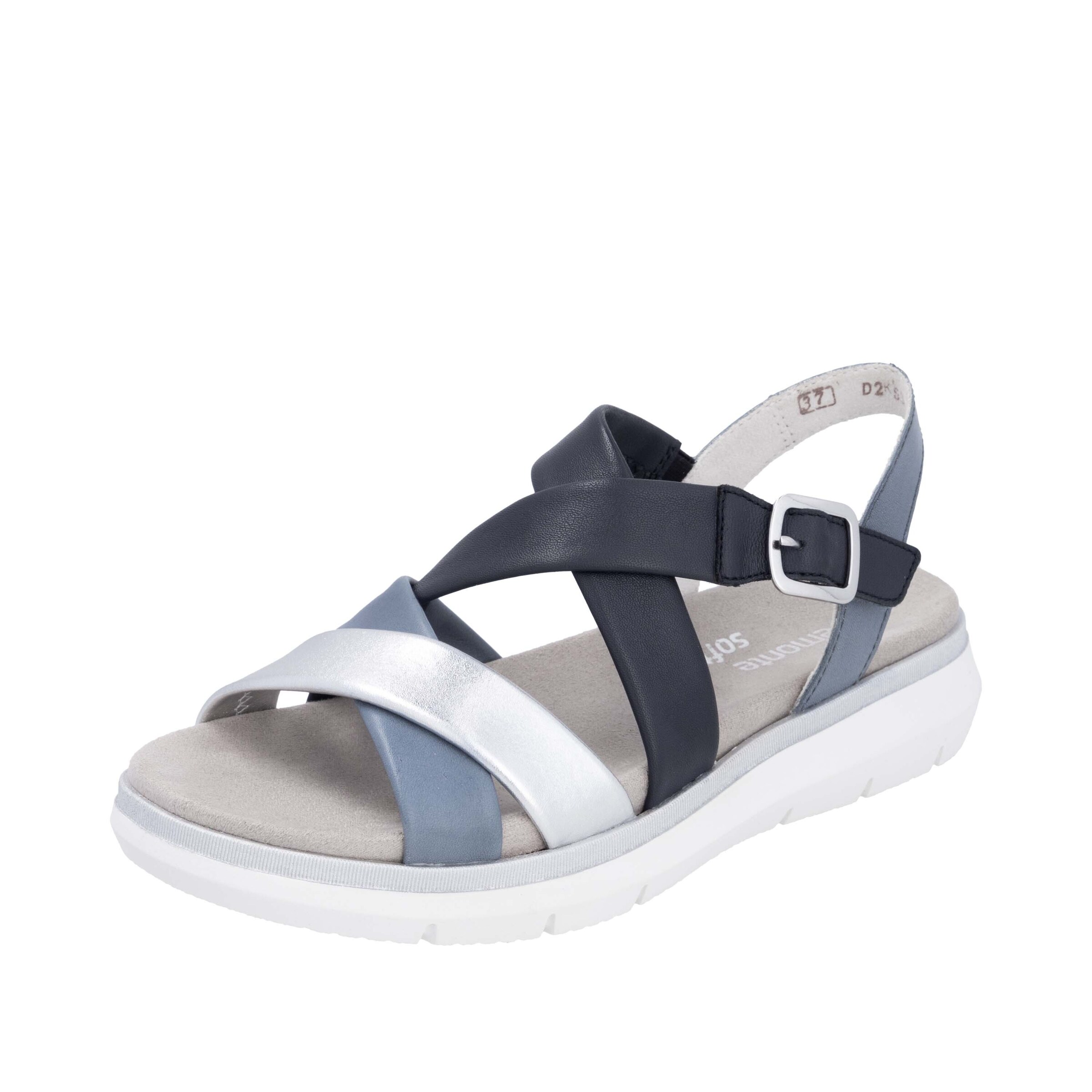 REMONTE Strap Sandals in Blue: front
