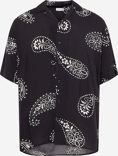 JACK & JONES Button Up Shirt 'JEFF' in Black / White, Item view