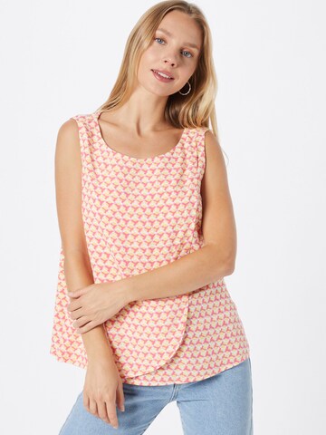 Camicia da donna di comma casual identity in arancione: frontale