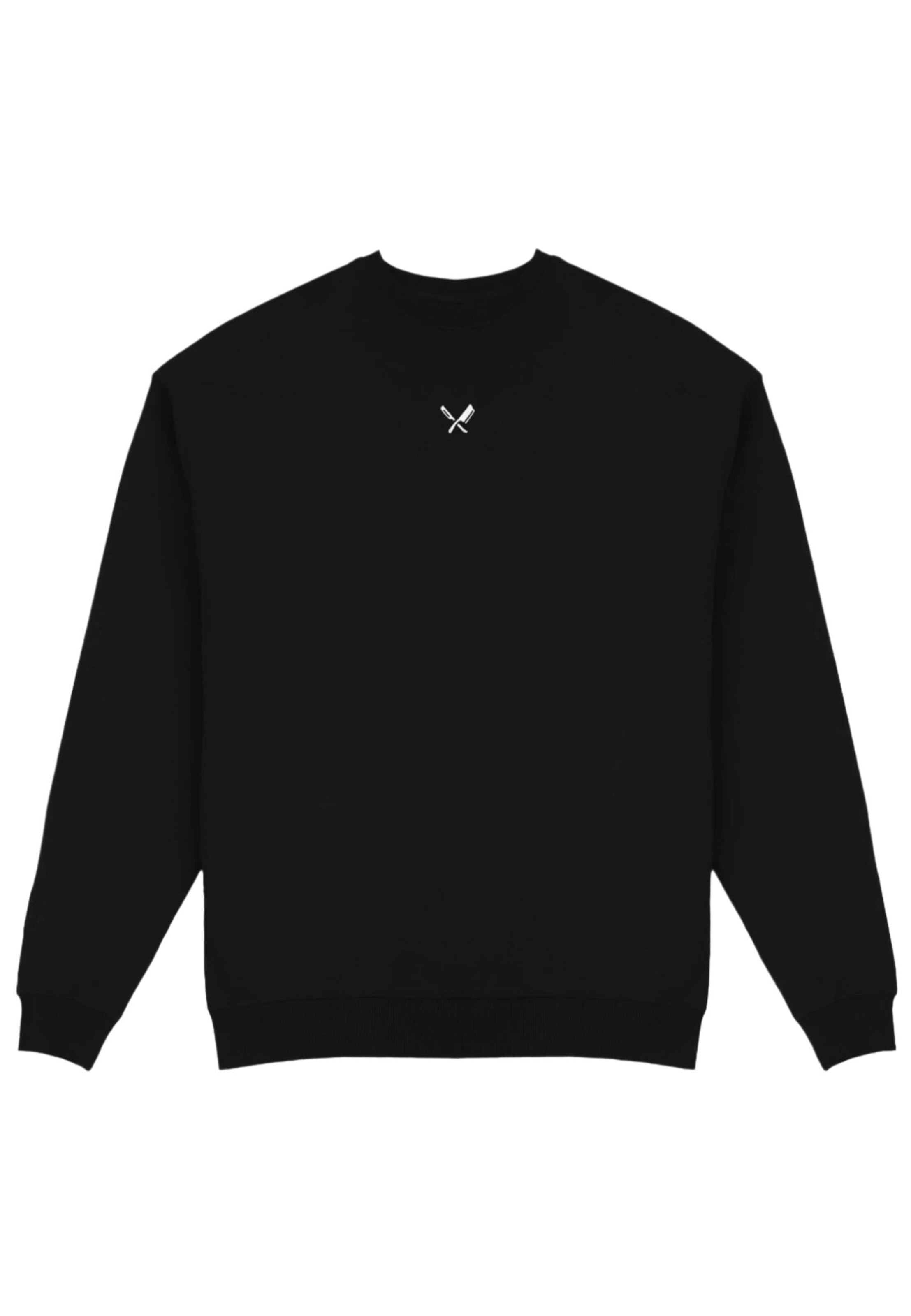 Distorted People Sweatshirt 'Classic' in Zwart: voorkant