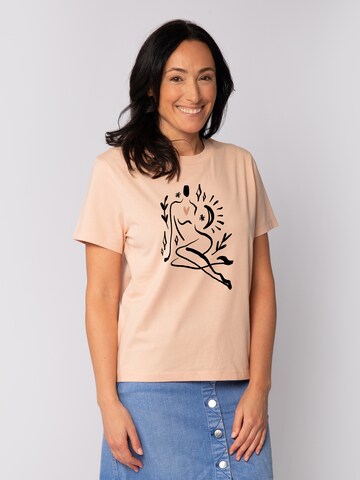 T-shirt 'Self Love' Watapparel en orange : devant