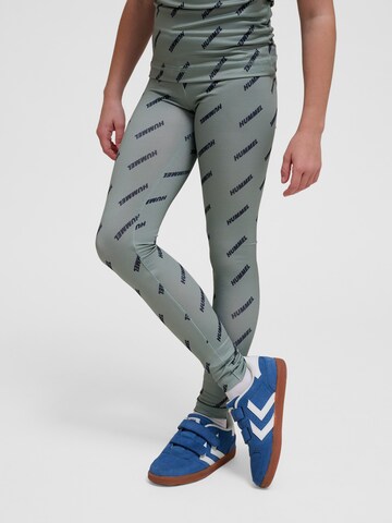 Hummel Skinny Sportsbukser 'Silje' i grøn: forside