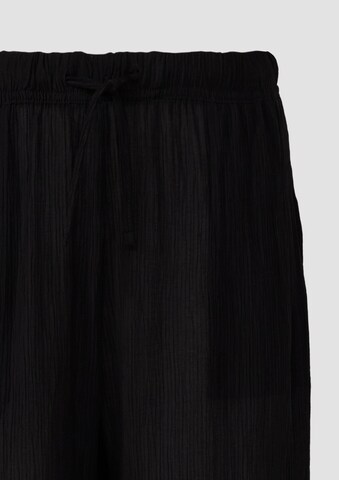 QS Wide Leg Hose in Schwarz