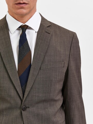 SELECTED HOMME Slim fit Suit Jacket 'Elon' in Brown