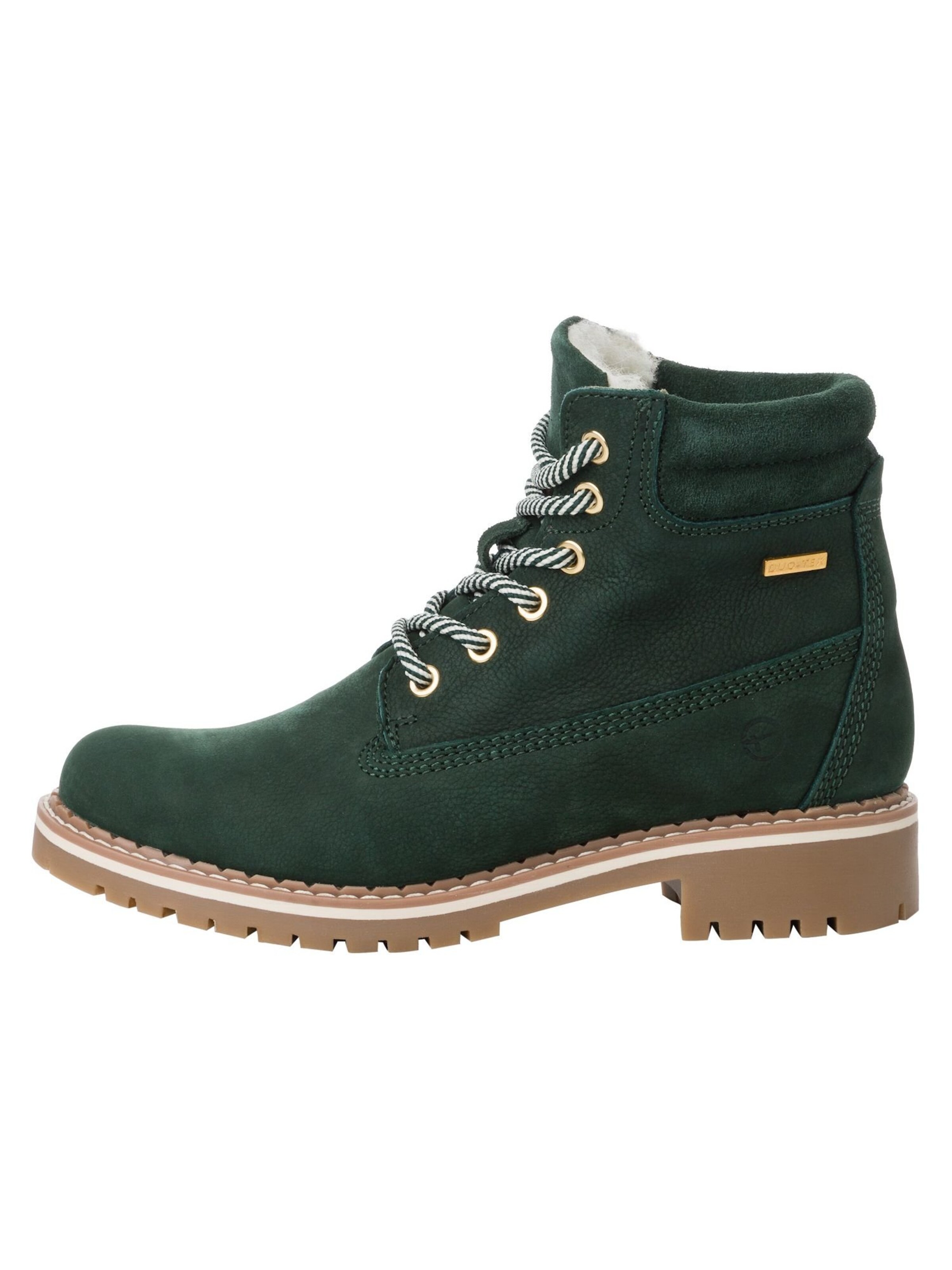 Bottines à lacets Tamaris en vert