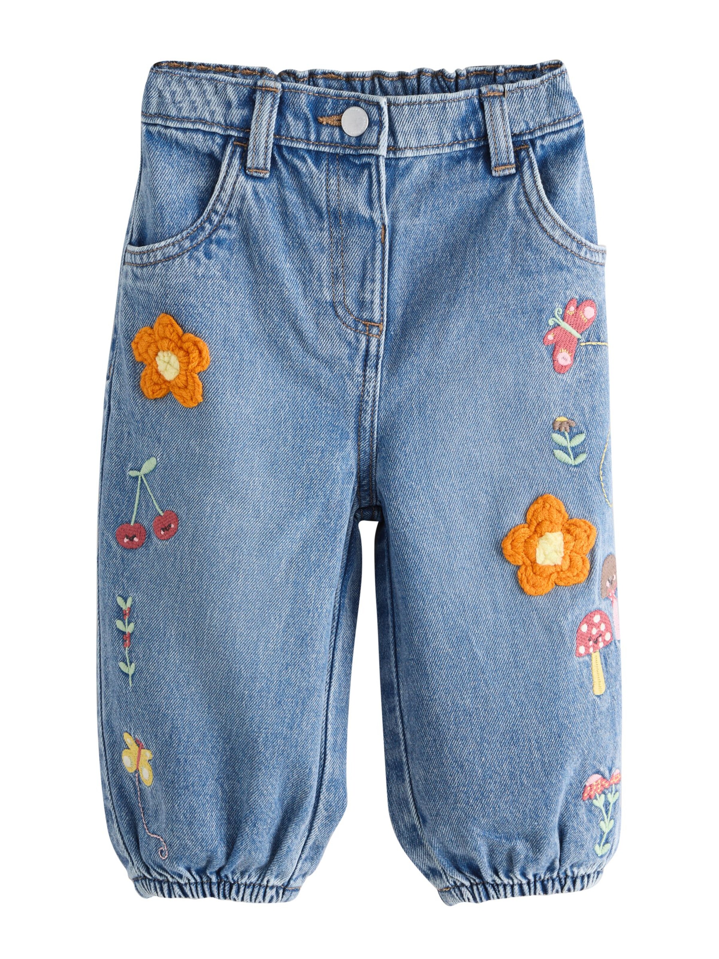 Barrel Jean Next en bleu : devant