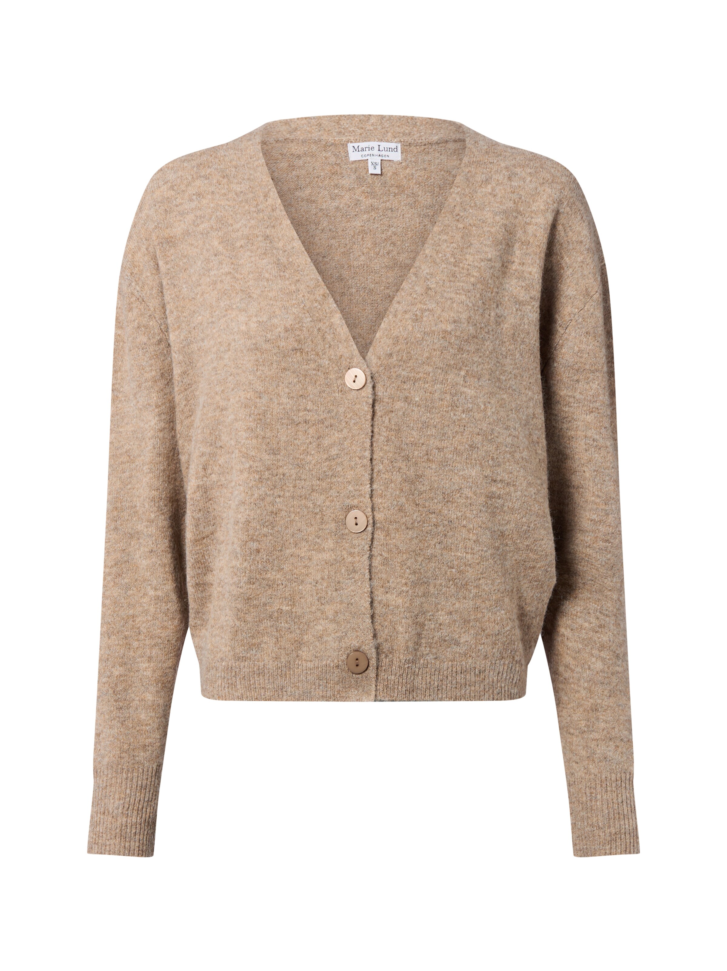 Marie Lund Strickjacke in Beige: Vorderseite