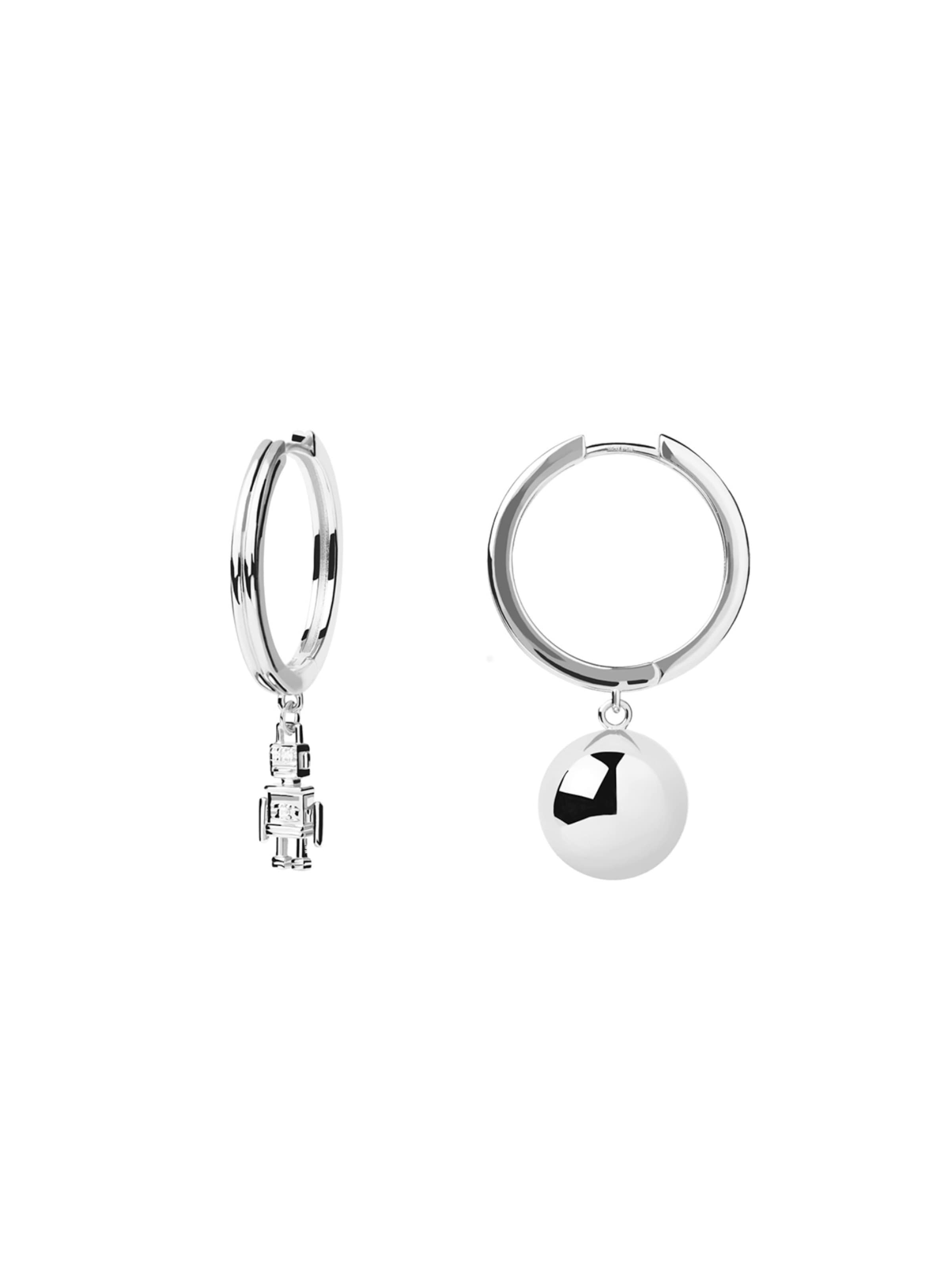 P D PAOLA Ohrringe in Silber: Vorderseite