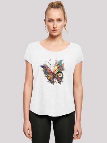 F4NT4STIC Shirt 'Schmetterling' in Wit: voorkant