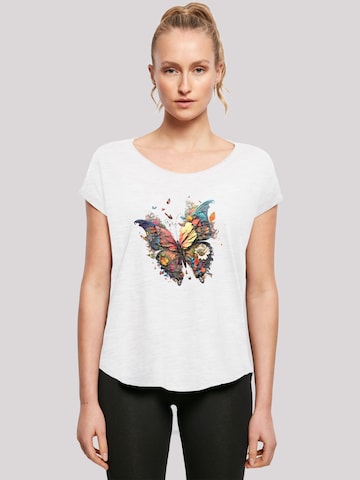 F4NT4STIC Shirt 'Schmetterling' in Weiß: predná strana