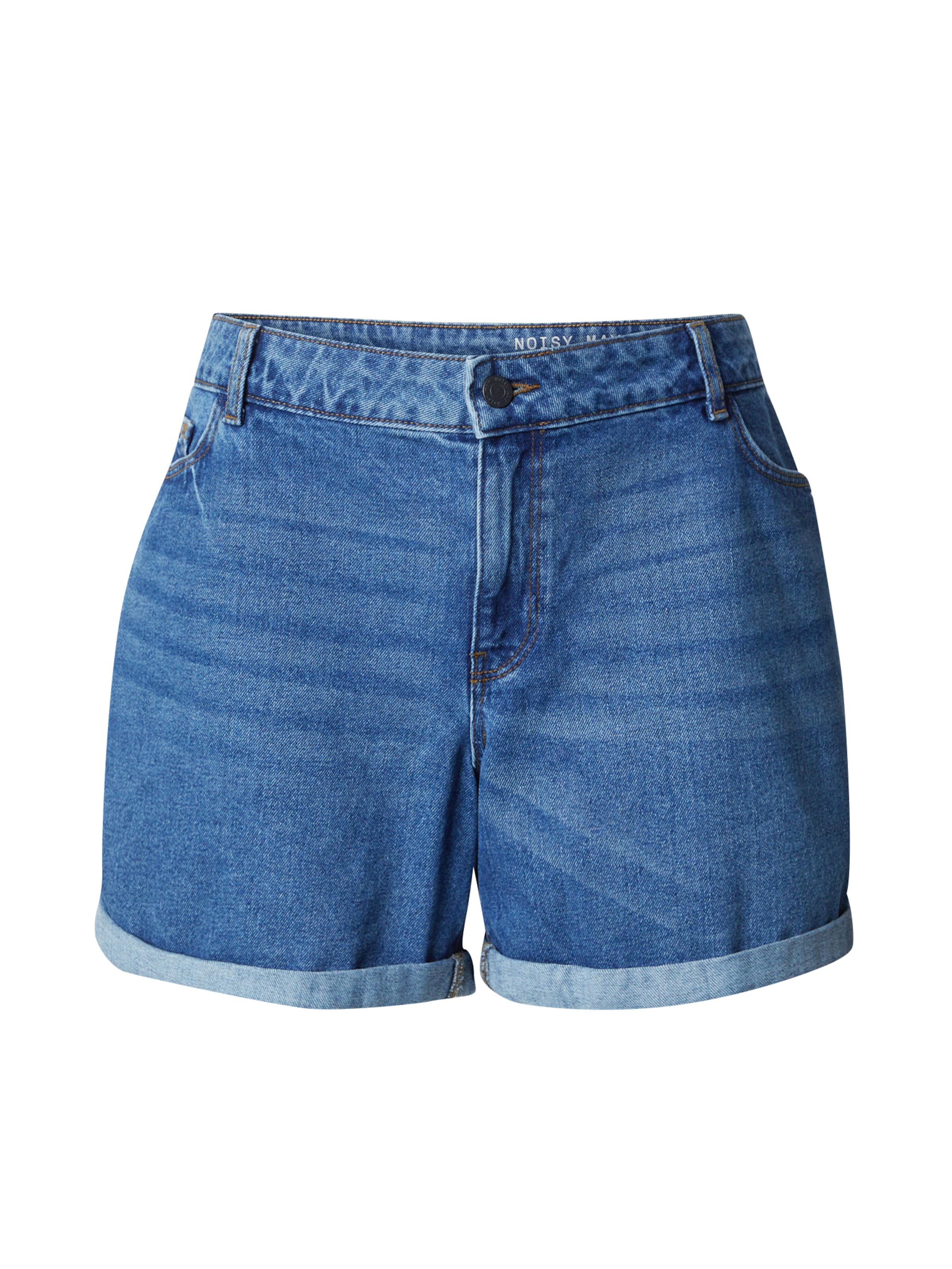 Coupe slim Jean 'SMILEY' Noisy May Curve en bleu : devant