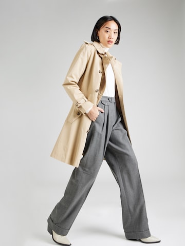 Lauren Ralph Lauren Široký strih Plisované nohavice 'TUMELO' - Sivá