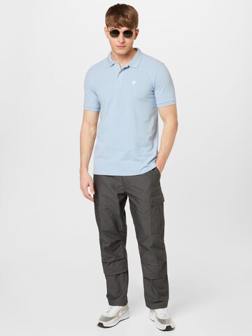 KnowledgeCotton Apparel Poloshirt 'ROWAN' (GOTS) in Blau