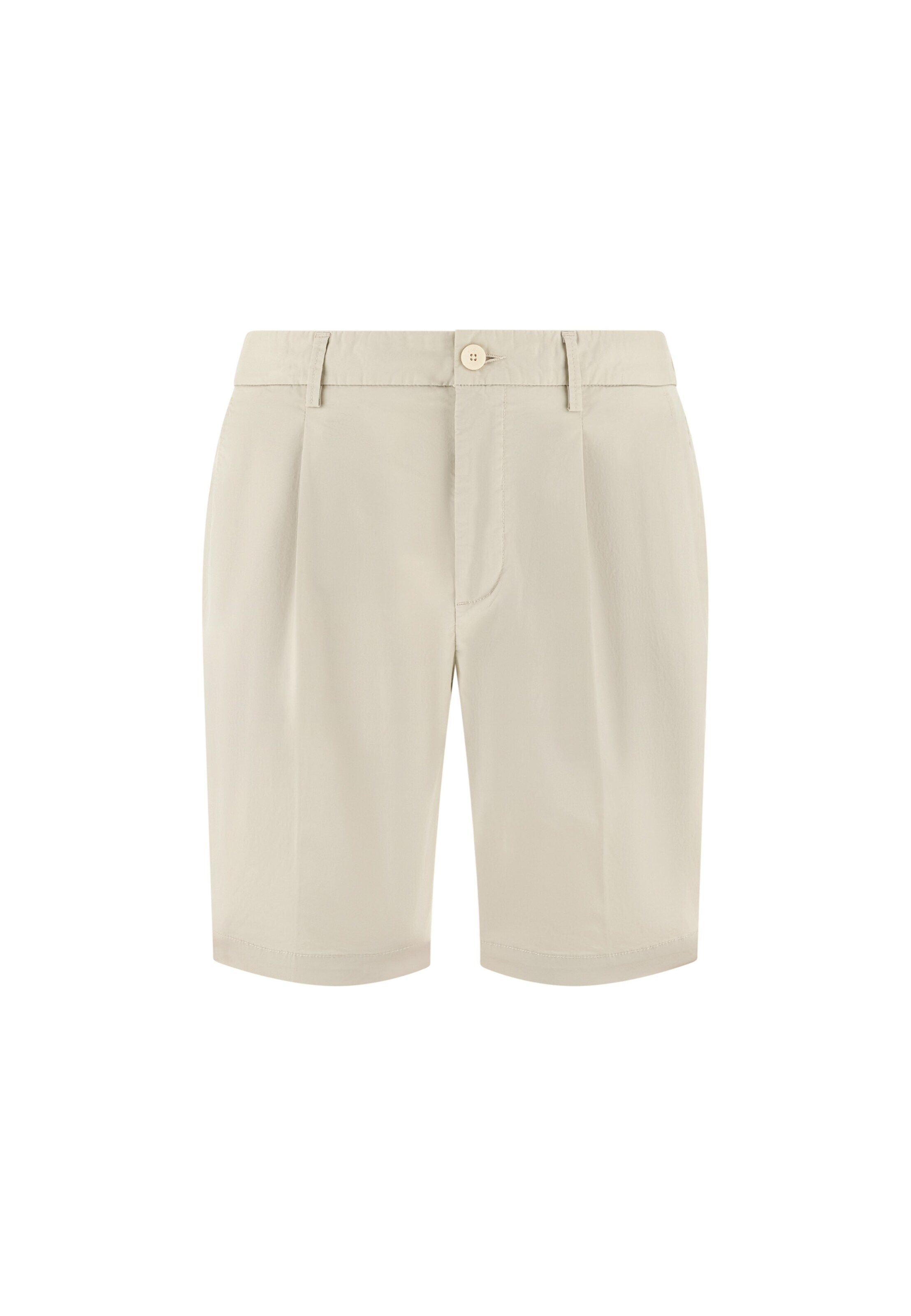 Boggi Milano Slimfit Bandplooibroek in Beige: voorkant