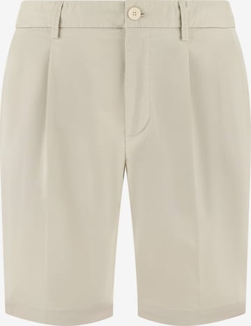 Boggi Milano Pleat-Front Pants in Beige: front
