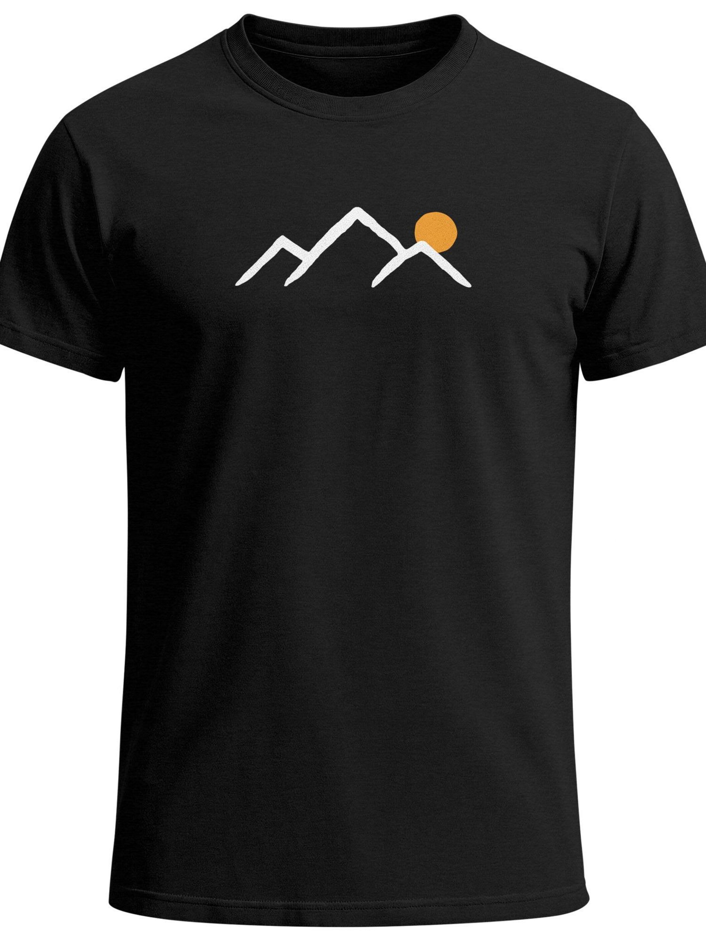 Neverless Shirt 'Mountain Sun' in Black