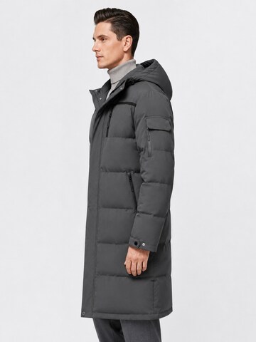 ALLTHEMEN Winter Coat 'Flaum' in Grey