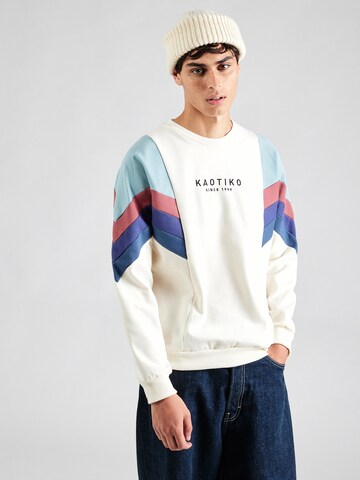 Kaotiko Sweatshirt 'SEATTLE' in Wit: voorkant