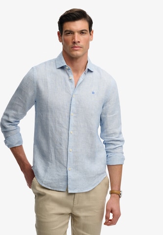 Coupe regular Chemise Superdry & Co en bleu : devant