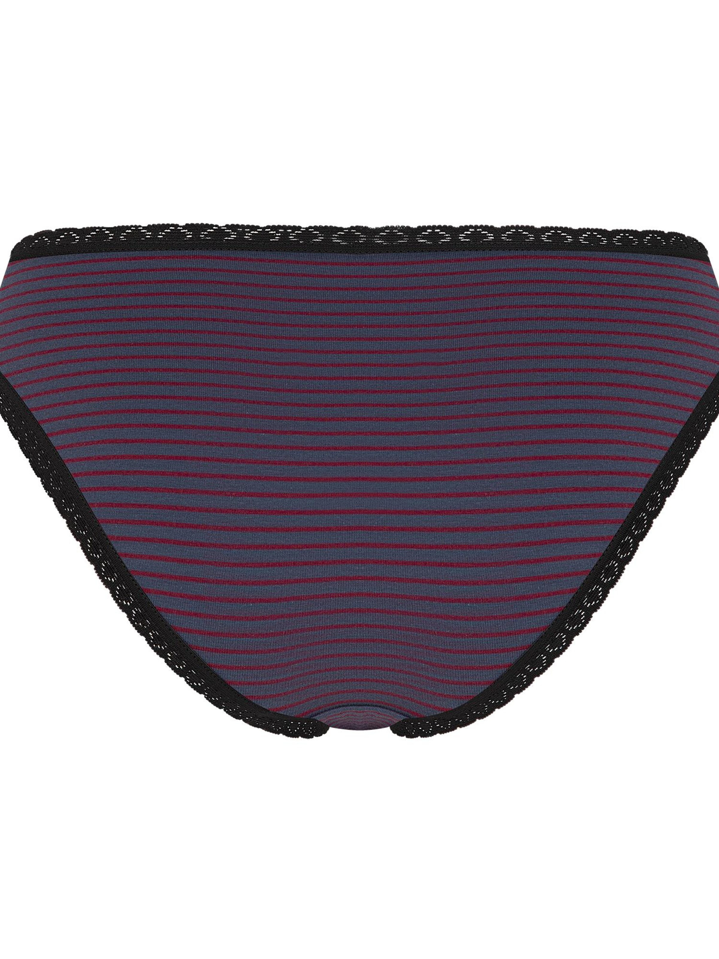 Albero Natur Panty 'Damen Bio Baumwoll Slip mit Spitze' in Blue