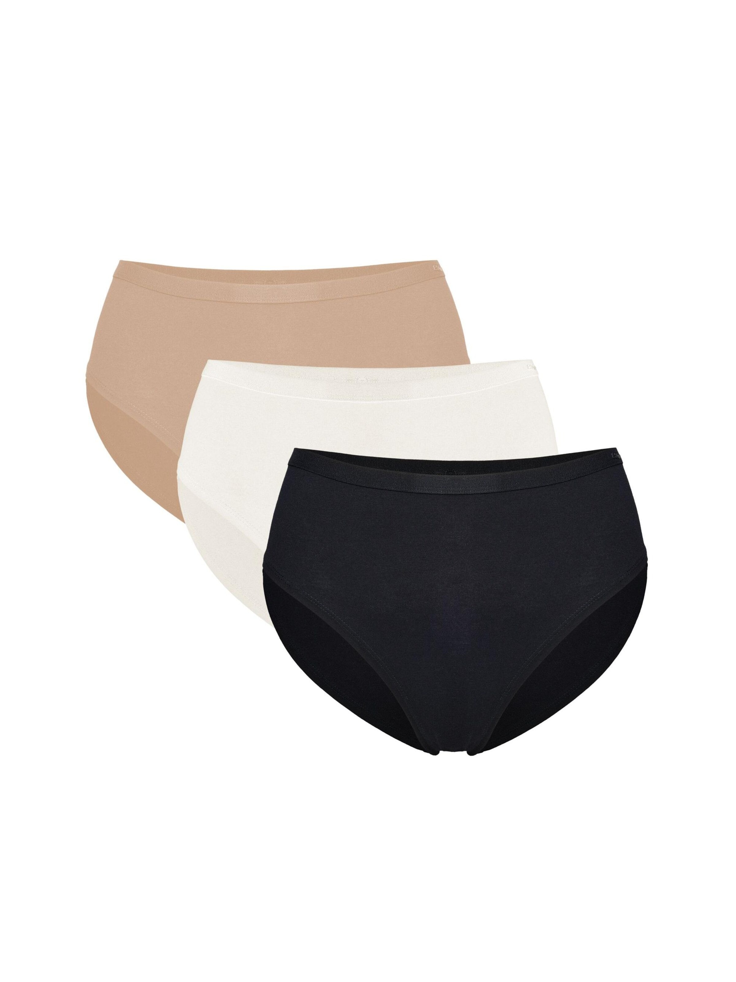 ESOTIQ Panty 'Slip Patsy im 3er Pack, gerippter Stoff, mit Baumwollzwickel'‌‌‌‌‌‌ in Mischfarben: Vorderseite