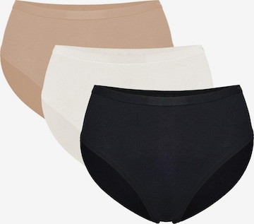 ESOTIQ Panty 'Slip Patsy im 3er Pack, gerippter Stoff, mit Baumwollzwickel' in Mischfarben: Vorderseite