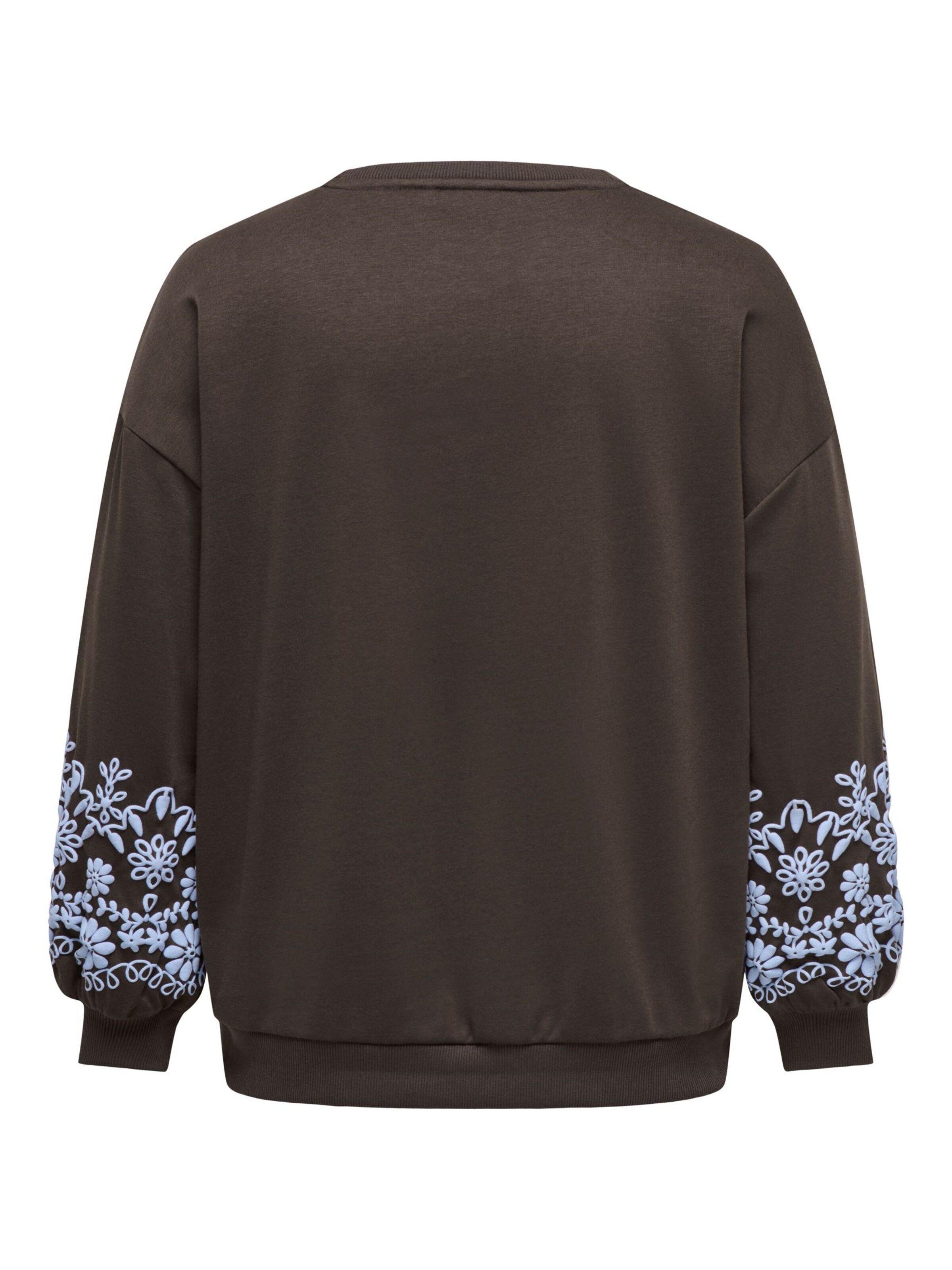 ONLY Carmakoma Sweatshirt 'CARBrooke' in Bruin