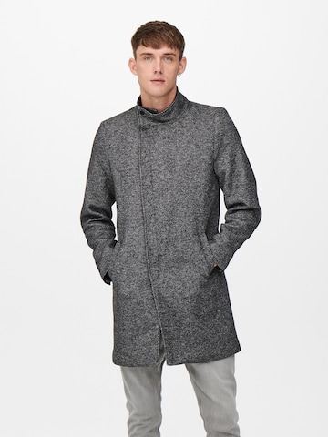 Manteau mi-saison 'Oscar' Only & Sons en gris : devant