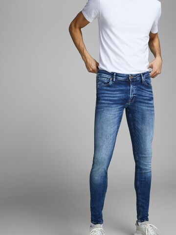 JACK & JONES Skinny Džíny 'Tom' – modrá