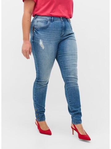 Zizzi Jeans 'Amy' in Blue: front