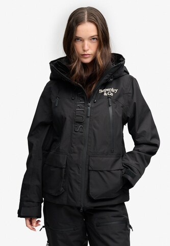 Superdry & Co Sportjas 'Ultimate Freestyle' in Zwart: voorkant
