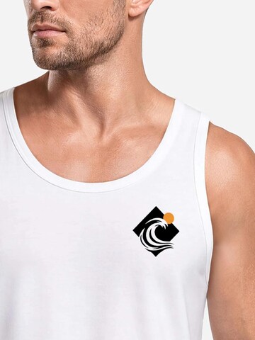 Neverless Shirt 'Wave Badge' in White