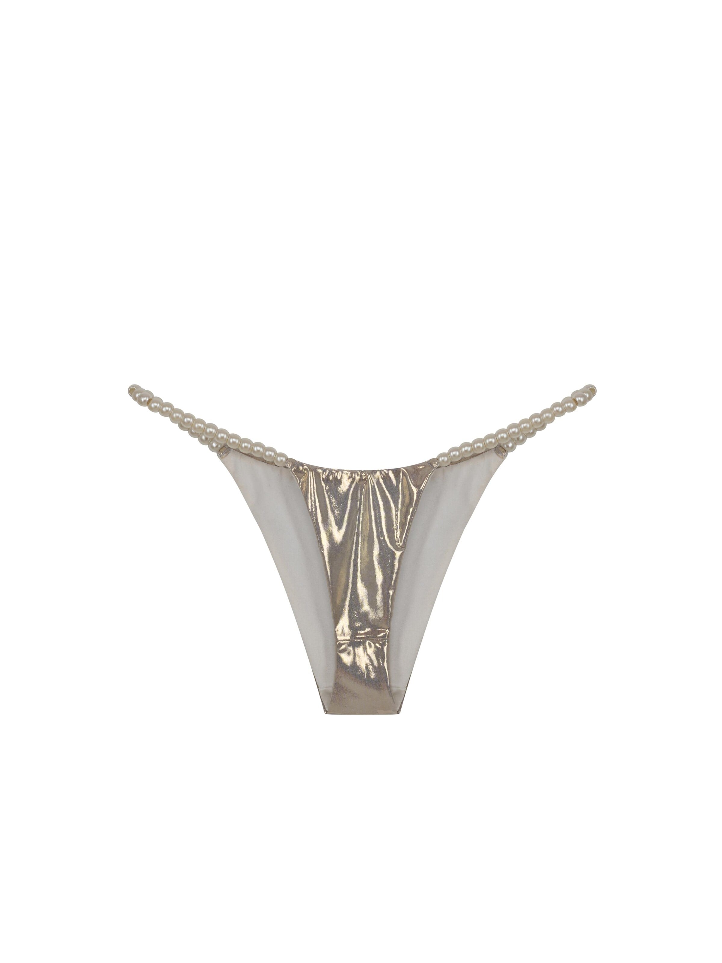 GOD SAVE QUEENS Bikinihose 'Mia'‌‌‌‌‌‌‌‌‌ in Gold: Vorderseite