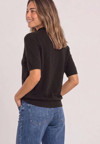 STREET ONE Kurzarm Pullover mit Turtle Neck in Braun