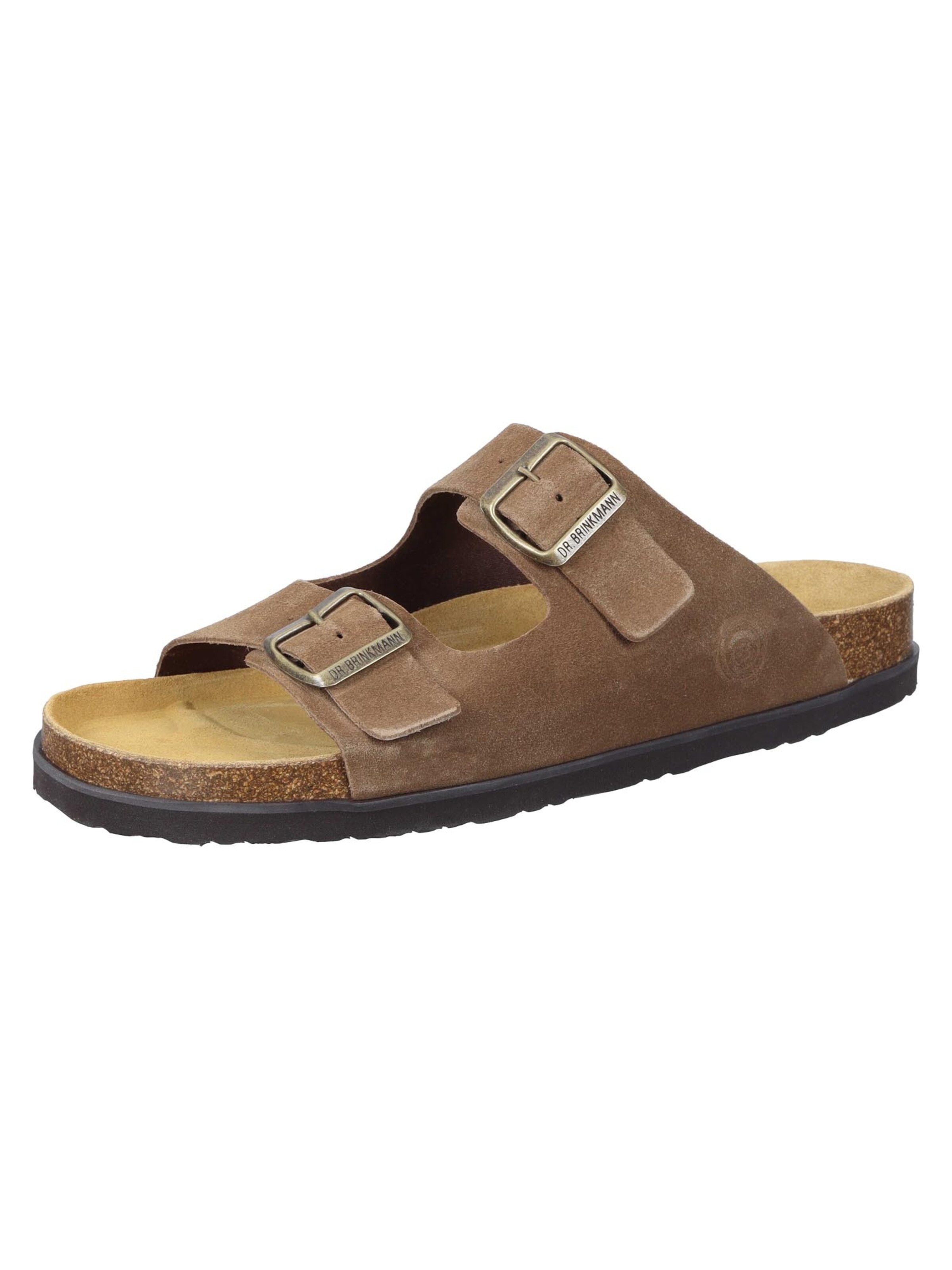 DR. BRINKMANN Pantolette 'Bonillo'‌‌‌‌‌‌‌‌ in Braun: Vorderseite
