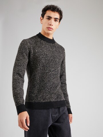 JACK & JONES Sweter 'Space' w kolorze czarny: przód