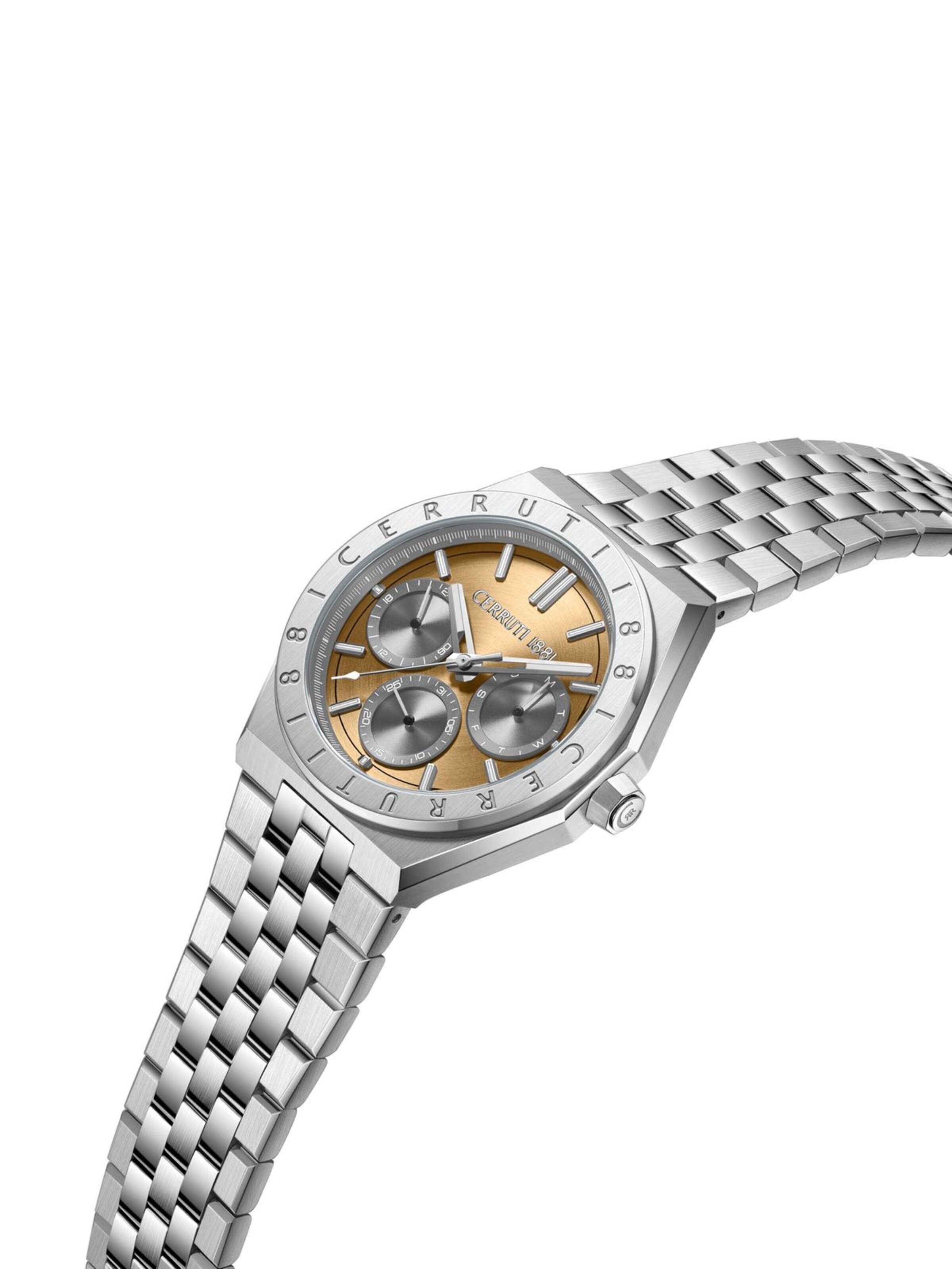 CERRUTI 1881 Zegarek analogowy 'Function watch Ravello' w kolorze srebrny