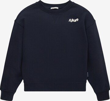 Sweat-shirt TOM TAILOR en bleu : devant