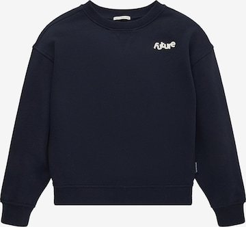 TOM TAILOR Sweatshirt in Blauw: voorkant