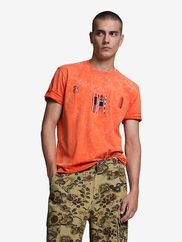 oranžs Desigual T-Krekls: no priekšpuses