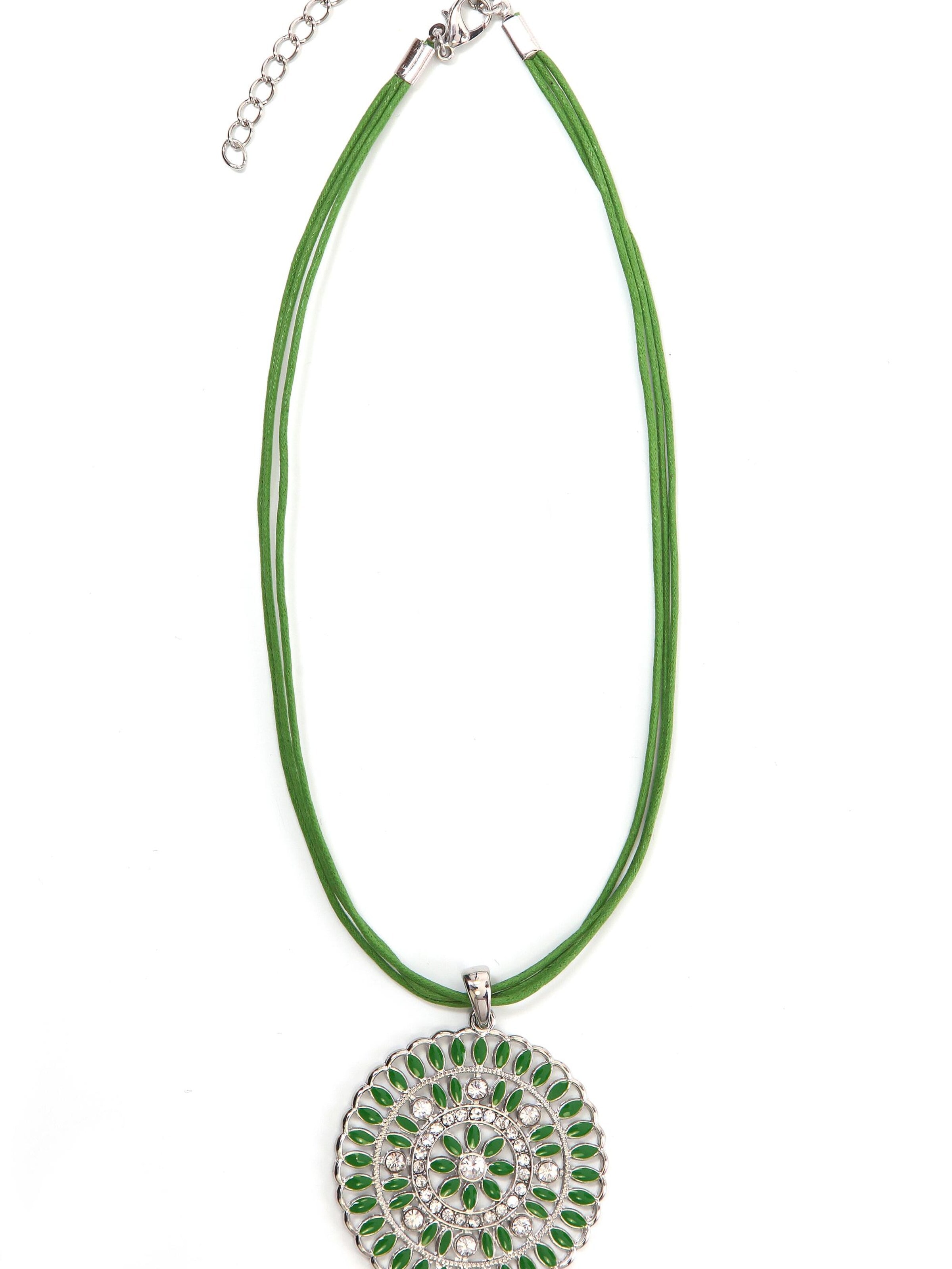 COLLEZIONE ALESSANDRO Necklace 'Marle' in Green: front