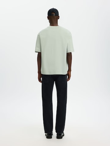 T-Shirt 'SLHASPEN' SELECTED en vert