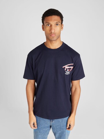 T-Shirt Tommy Jeans en bleu : devant