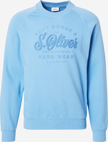 s.Oliver Sweatshirt in Blauw: voorkant