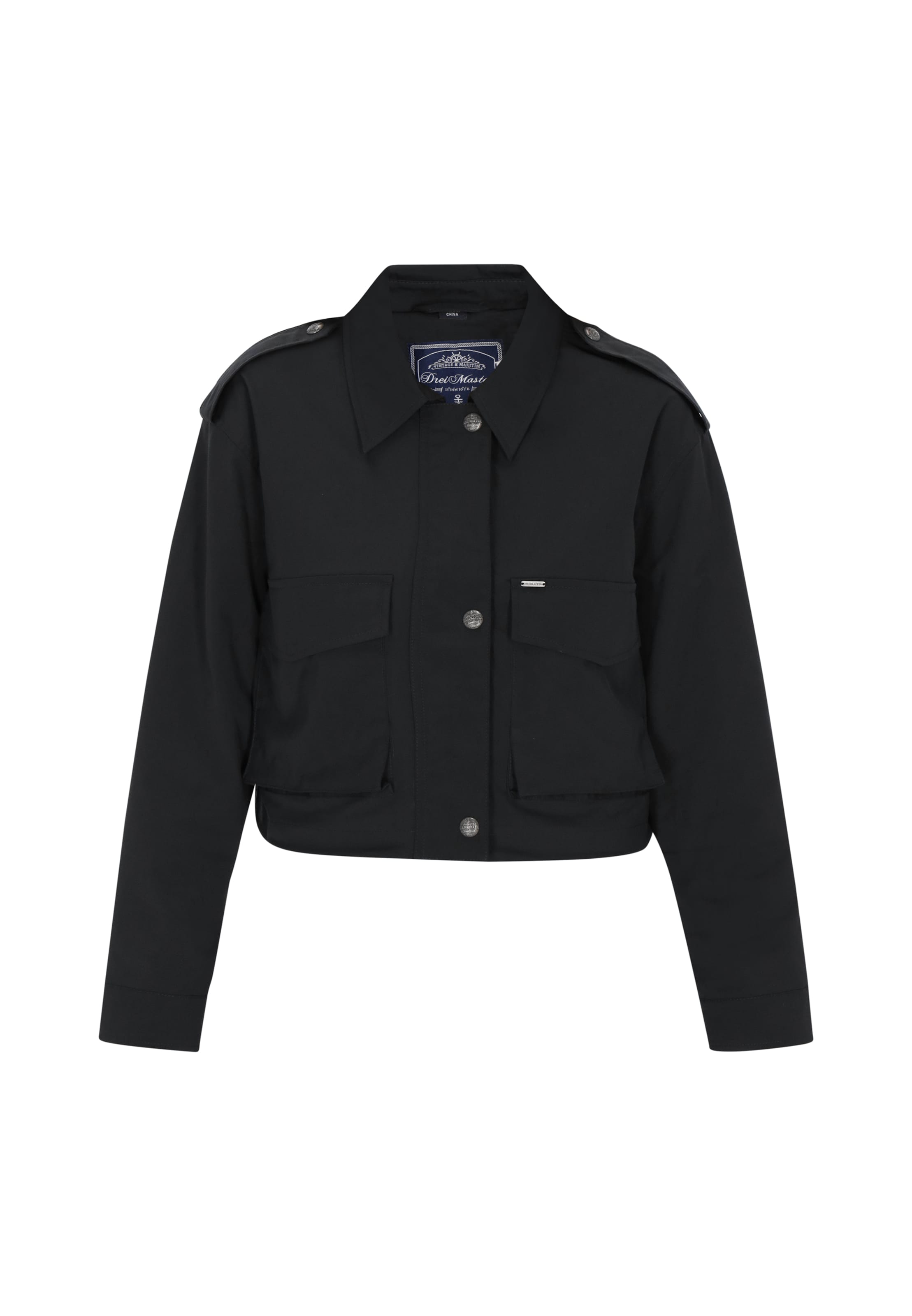 Veste mi-saison DreiMaster Maritim en noir : devant