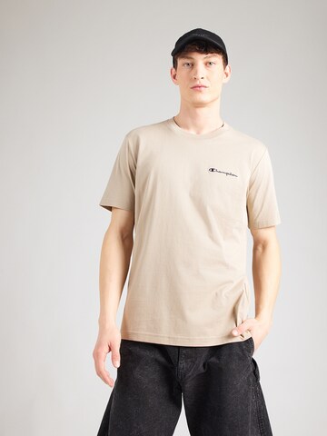 T-Shirt Champion Authentic Athletic Apparel en beige : devant