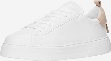 Baskets basses MARTIN VALEN en beige : devant