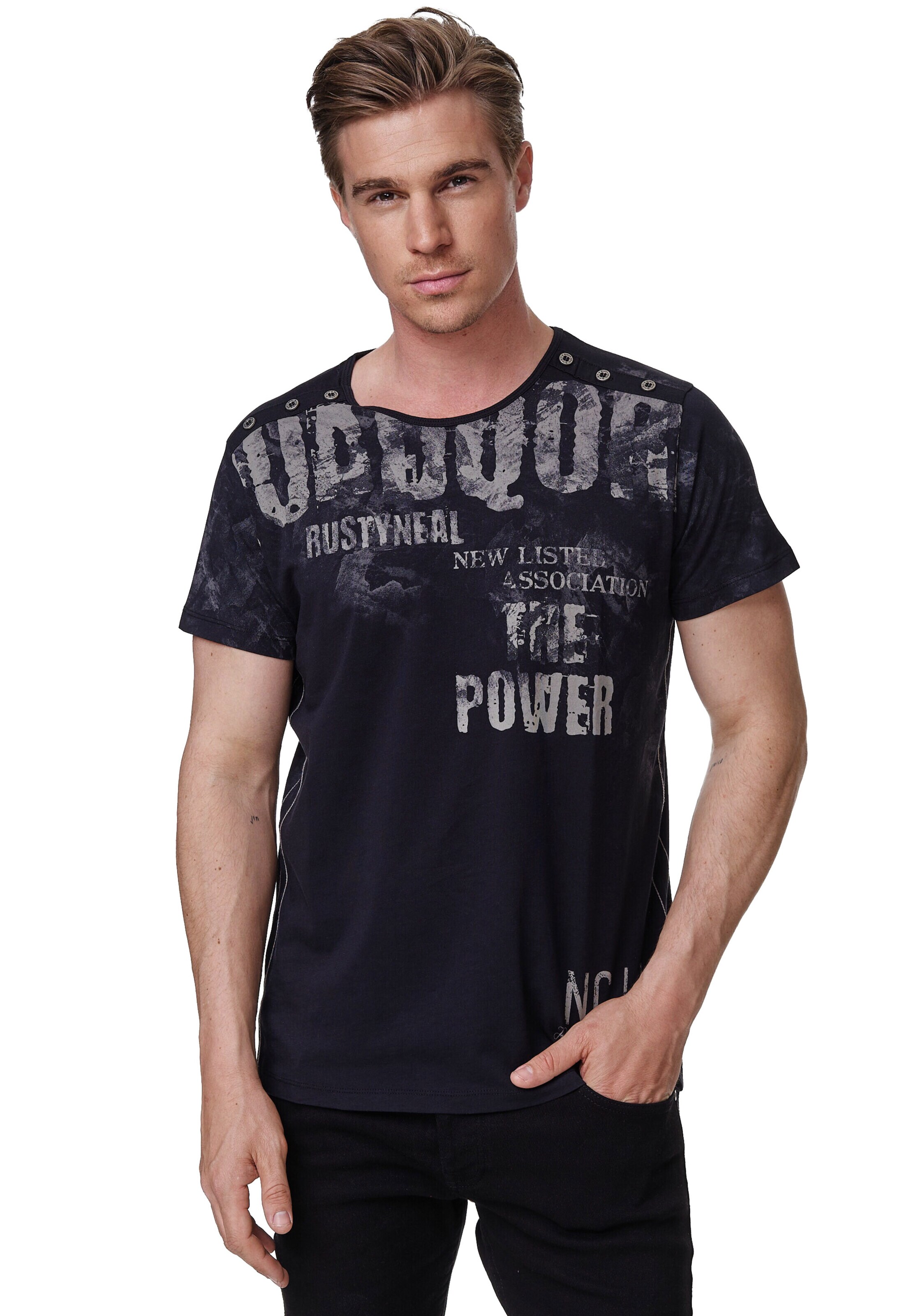 Männer Shirts Rusty Neal T-Shirt in Schwarz - RC35972 Männer Shirts Rusty Neal T-Shirt in Schwarz - RC35972