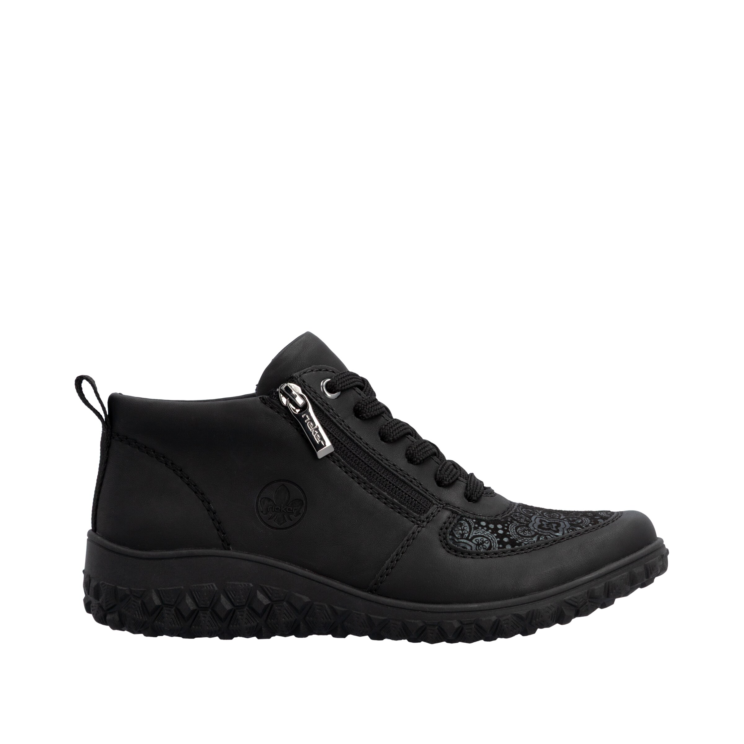 Rieker Schnürstiefelette in Schwarz